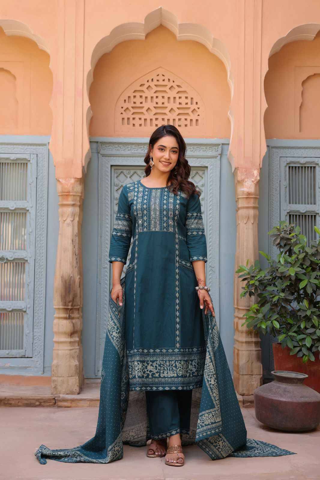 K 927 By Fashid 01 to 06 Series Designer Collection Beautiful Stylish Fancy Colorful Party Wear & Occasional Wear Pure cotton Embroidery Kurtis At Wholesale Price
